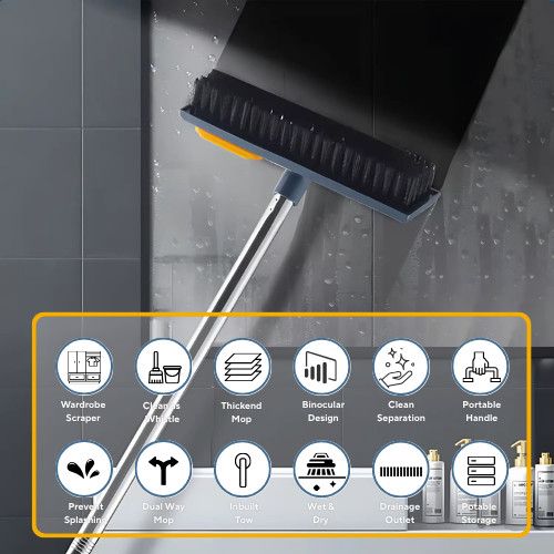 ONESAVE® Floor Scrubbing Brush Long Handle Soft Bristle Cleaning Brushes Mops — image 7