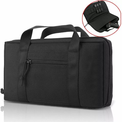 Tactical Pistol Case Padded Handgun Gun Range Bag with Magazine Storage Holder — image 6