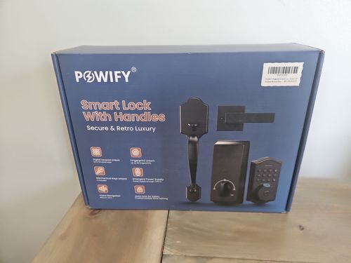 POWIFY Front Door Lock Handle Set WiFi Keyless Entry Fingerprint Smart Deadbolt — image 3
