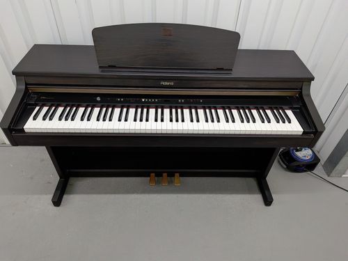 Roland HP103e digital piano and stool in dark rosewood finish stock number 26392 — image 19