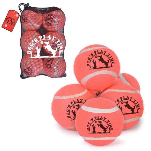Dog & Puppy Tennis Balls High Tough Bounce Throw Fetch Catch Play Pack Of 6 & 12