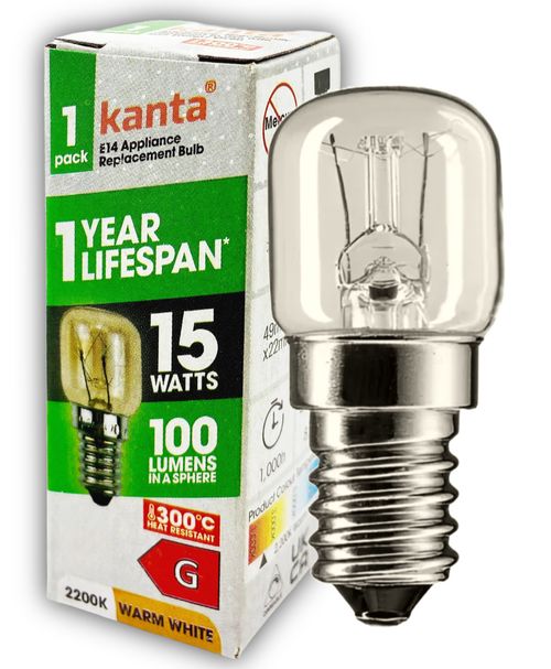 2 Pack Oven Bulbs Lamp Light Screw 15W 220-240V SES E14 300°c Bulb Cooker — image 1