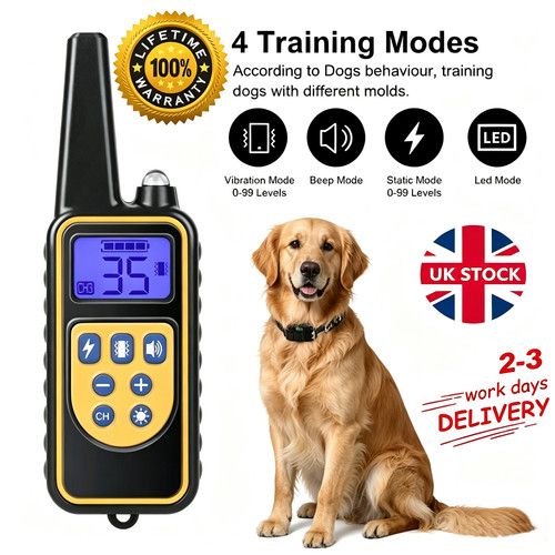 800M Electric Pet Dog Training E-Collar Anti-Bark Obedience Remote Control LCD