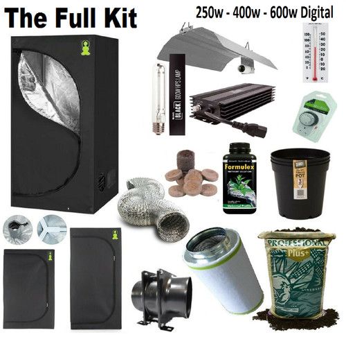 Complete 600w Digital Light Grow Tent Kit Set Up + ALL SIZES indoors hydroponics