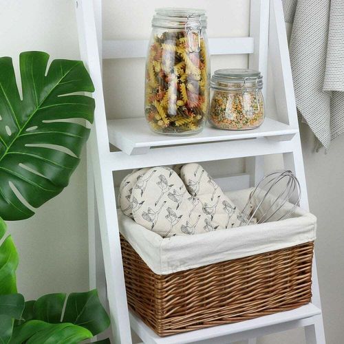 Windermere Rectangular Wicker Lined Storage Basket Natural Deep Woven Willow — image 2