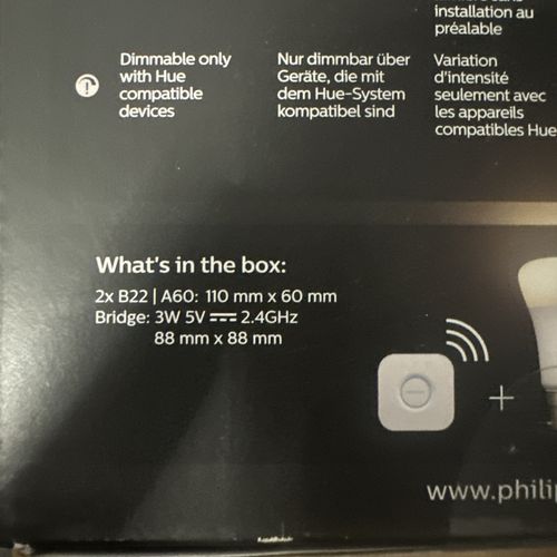 Philips Hue B22 1100lumens White Smart Starter Kit: 2 Bulbs + Bridge 🎄🎁 — image 4
