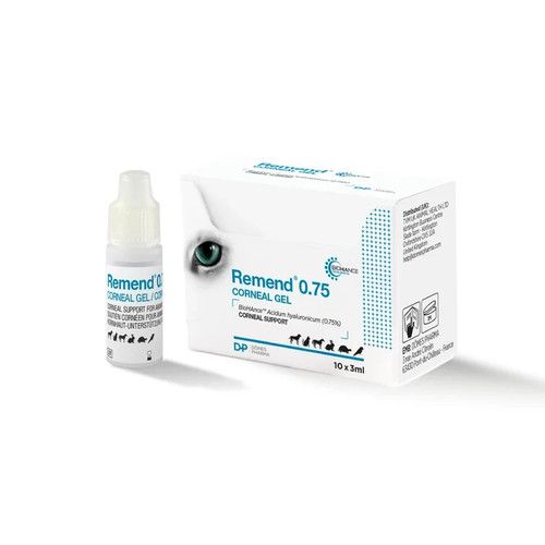 Remend 0.75 Corneal Gel for Dogs, Cats & Horses - 10 x 3ml Bottles