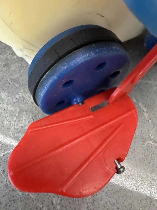 Vintage USSR Pull Toy Pelican Soviet Plastic Action Toy — image 9