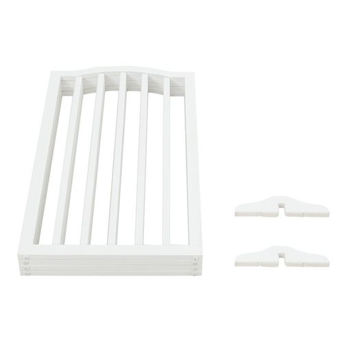 Folding Pet Gate Dog Fence Child Safety Durable Free Standing Wooden Stair Gates — image 9