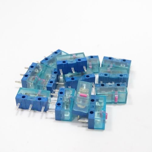 Huano Transparent Blue Shell Pink Dot Mouse Micro Switches — image 2