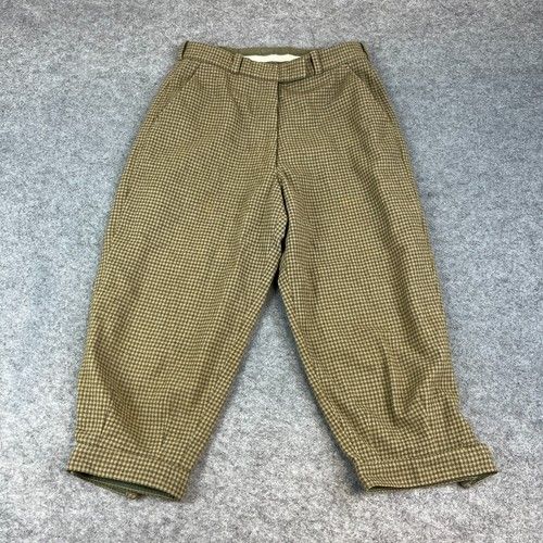 Vintage Tweed Plus Fours Twos Knickerbockers W28 Green Houndstooth Wool England