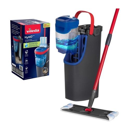 Vileda H2PrO Flat Mop System Clean Dirty Water Separation Microfibre Floor Mop