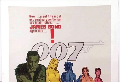James Bond 007 Dr No Vintage Poster A2 Size 1962 Film Memorabilia — image 2