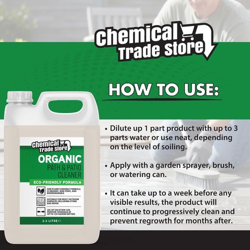 Organic Path, Patio & Decking Cleaner Concentrate 2.5L – Pet Friendly, Bleach — image 5
