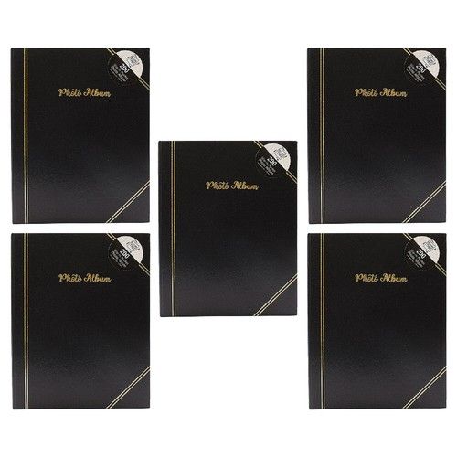 [Set of 5] 4" x 6" Photo Album 200 Slip-in Pockets Traditional Picture Memories