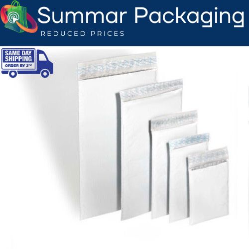 GENUINE BUBBLE PADDED ENVELOPES MAILERS POSTAL JIFFY BAGS WHITE ALL SIZES