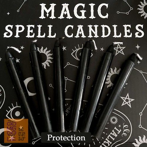 SPELL CANDLES *Witch Pagan Wiccan Protection Love *Ritual Altar Magic *Pack of 6