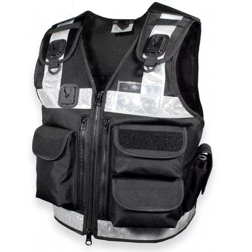  Security Black One Size Fits All Utility Tactical Vest(Black Security Patches) — image 4