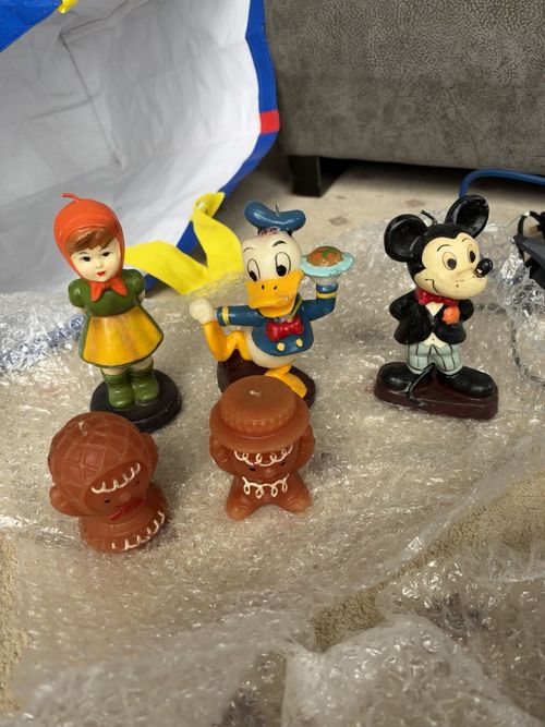 Vintage moulded character candles / collectible wax figures — image 8