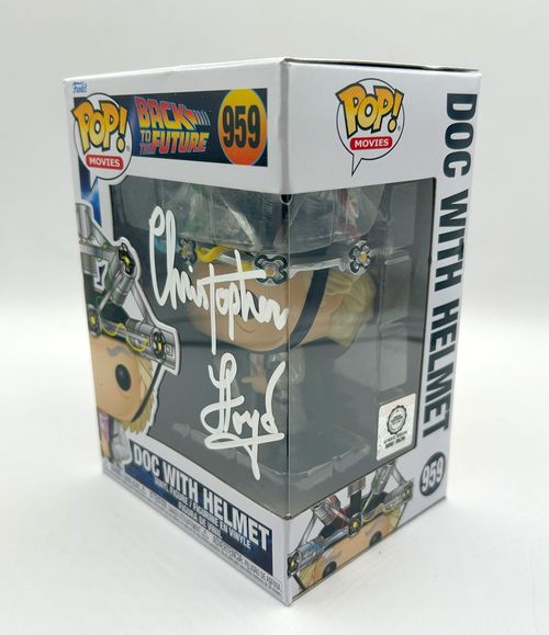CHRISTOPHER LLOYD SIGNED Doc with Helmet Funko #959 Back to the Future COA & PIC — image 8