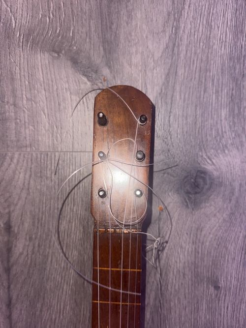 English zither 1920 banjo 6-String Open Back Satin Wood, 19 Frets, — image 4