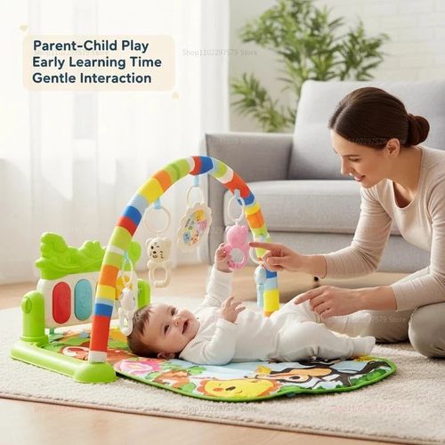 GYM PLAY MAT BABY NEWBORN KID 3 IN1 FITNESS MUSIC LAY FUN PIANO MUSIC KID GIFT — image 6