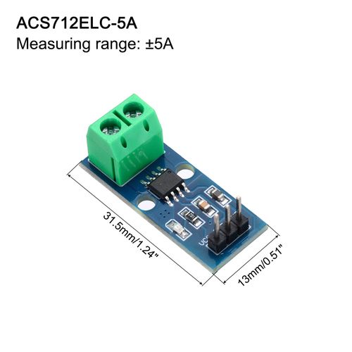 4pcs ACS712 Current Sensor AC DC 5A Range Hall Current Measuring Module — image 2