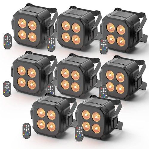 80W 4LED RGBW Par Can Light Stage Lighting Flat Projector DMX Pub DJ Lights