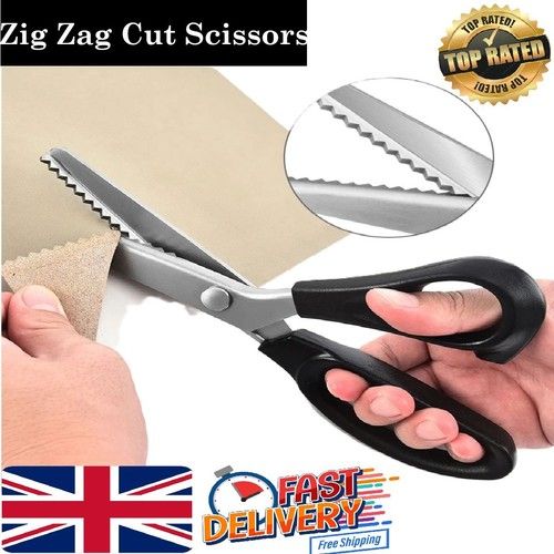 Pinking Shears, Professional Dressmaking Scissors Crafts Zig Zag Cut Scissors BO