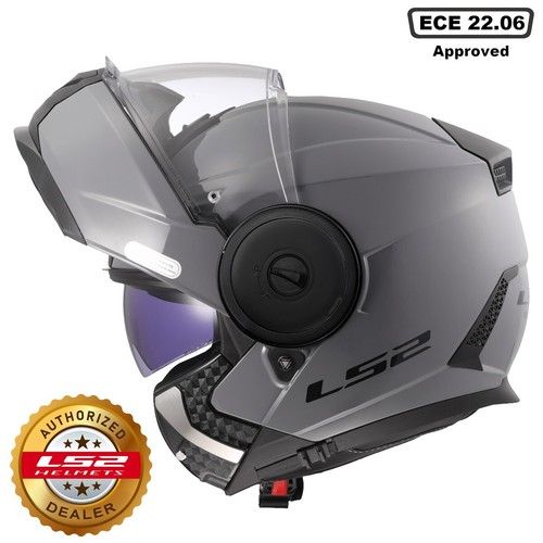 LS2 FF902 SCOPE II FULL FACE MODULAR MOTORCYCLE BIKE FLIP-UP HELMET - NARDO GREY