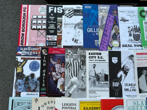 Millwall FC away friendly 1980s to 2000s job lot collection x 38 mint condition — image 2