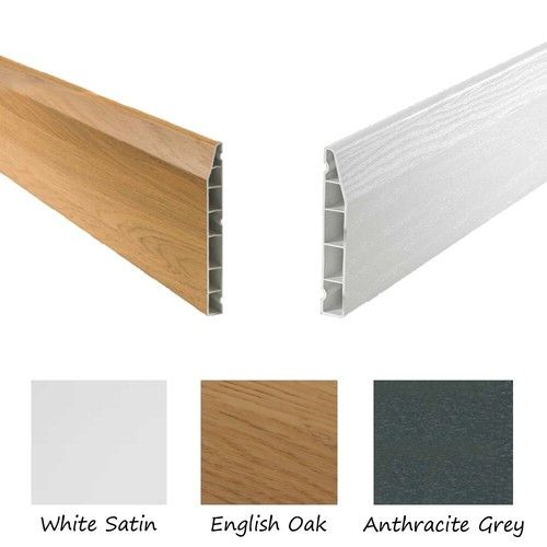 Plastic Skirting Board PVC Roomline Ogee & Chamfered Skirting Board 2.5m (8 ft)