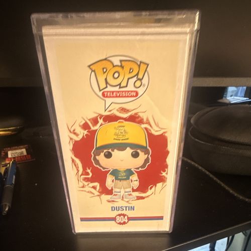Funko Pop! Television Stranger Things Dustin #804 Walmart Exclusive (signed) JSA — image 5