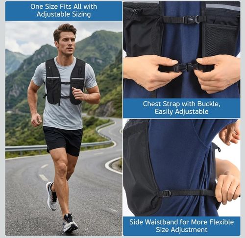 Hydration Backpack Running Vest with 500ml Water Bottle — image 2