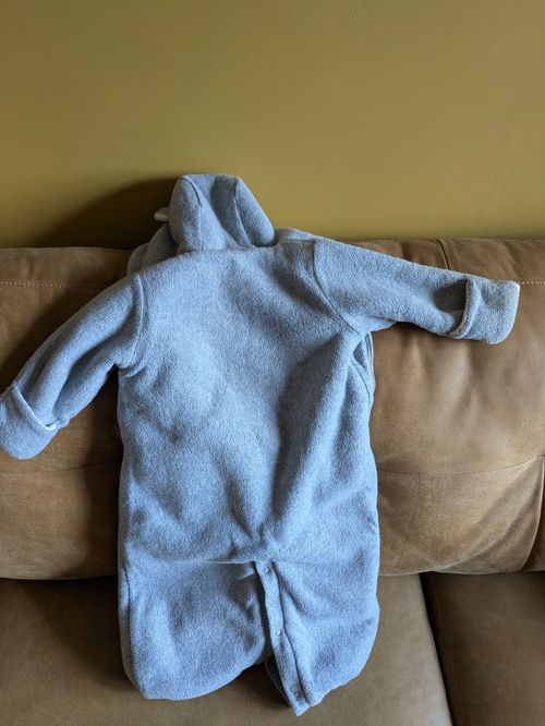 Gap Baby Winter Grey Fleece Outer All In One Koala Bear Jacket 3-6 Month Romper — image 2