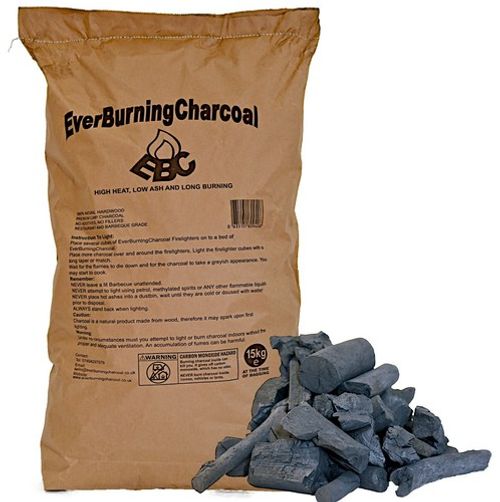 Charcoal Restaurant Grade 15kg Premium Lumpwood NON-SPARKING & SMOKE-FREE