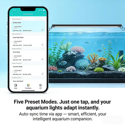 60-145cm DIY Programmable Aquarium Light Bluetooth App Full Spectrum Fish Tank — image 3
