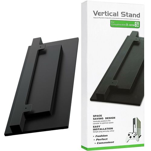 Black Vented Vertical Stand Dock Holder for XBOX ONE S SLIM Console — image 5