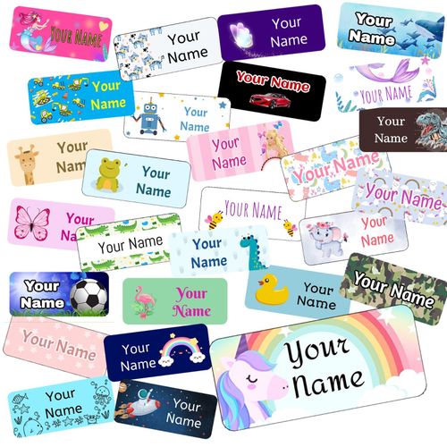 Name Labels for Clothes and Lunch Boxes, Stick on Name Labels, Waterproof — image 1