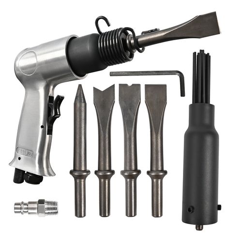 Air Pneumatic Gun Needle Scaler w/ 4 Hammer Chisel Kit Rust Weld & Paint Remover — image 12