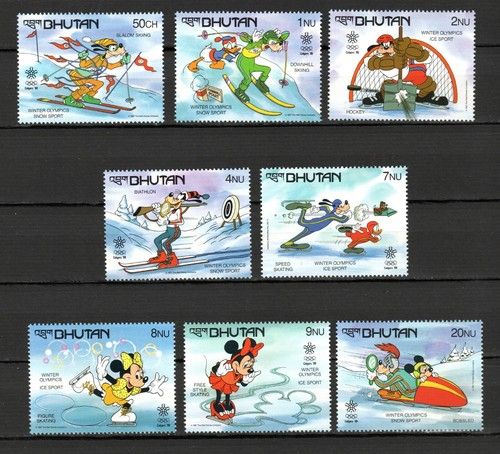 Stamp Lot Walt Disney's Winter Olympics Calgary 1988. MNH.