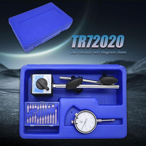 Dial Test Indicator DTI Gauge with Magnetic Base Stand Clock Gauge & 22PC Probes — image 9