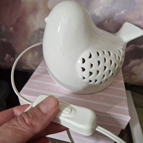 Little Bird by Jools Oliver Mothercare White Ceramic  Nightlight Nursery Lamp