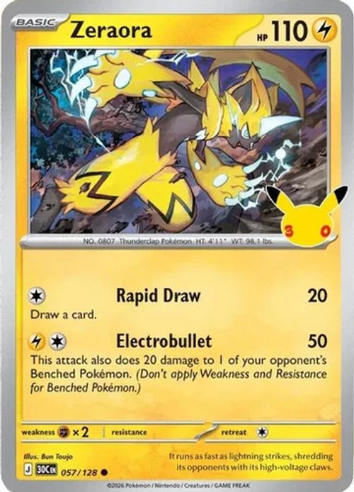30th Celebrations Anniversary Holo/Pikachu/EX Singles Bulk Pokémon TCG Bundle