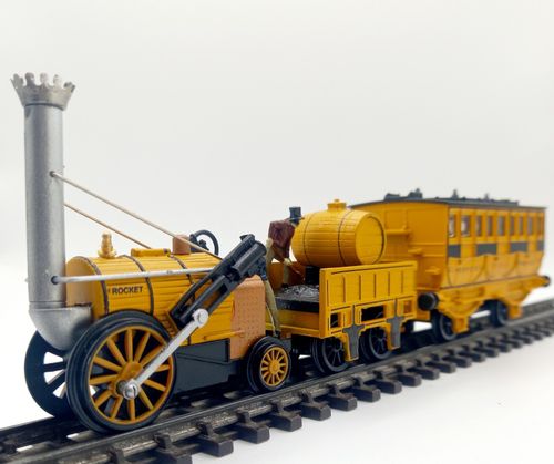 OO Gauge 1:76 Scale Stephenson's Rocket Steam Locomotive Train Display Model — image 9