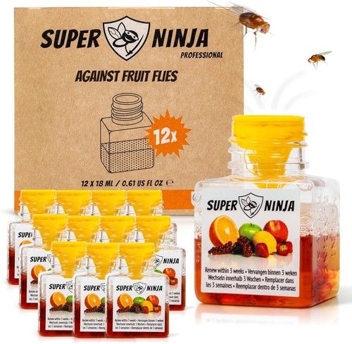 Super Ninja Fruit Ninja Fruit Fly Trap 1-2-3 Pack Highly Effective meal flies Uk