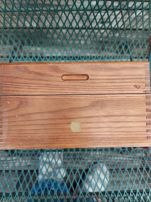 Rare Vintage Apple Macintosh Plus Walnut Storage Box — image 5