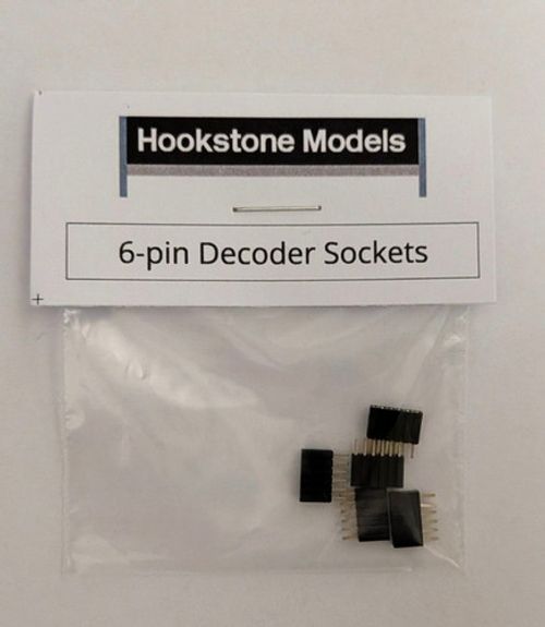 5 x 6-Pin NEM651 DCC Decoder Sockets ** 5 PACK ***