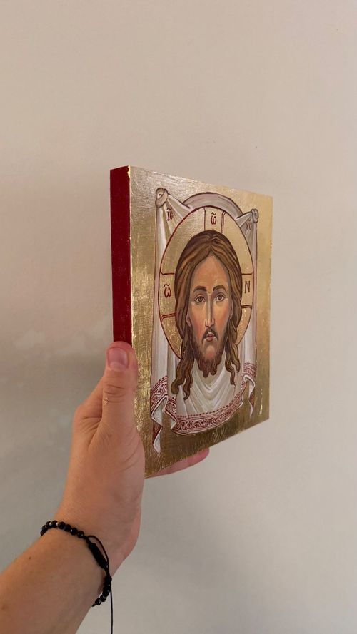 Jesus Christ- orthodox byzantine hand painted icon — image 2
