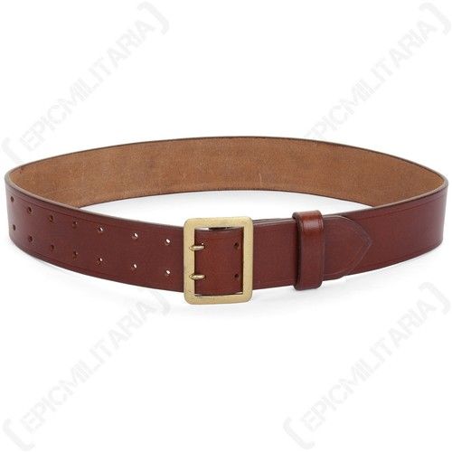Brown Luftwaffe General Belt with Claw Buckle - WW2 Repro German Pilot Airforce